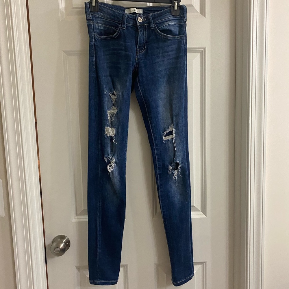 Kan can mid rise skinny jeans